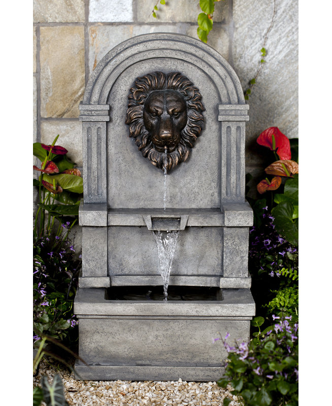 Jeco Inc. Resin/Fiberglass Lion Fountain Wayfair
